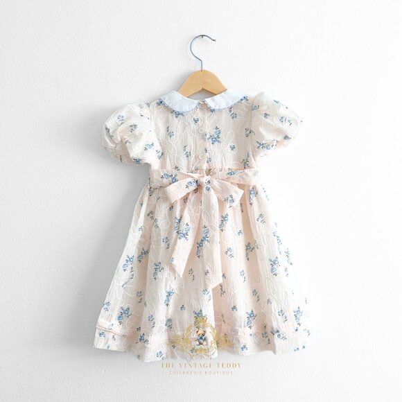 NWT Pretty Girls Embroidered Smocked Dress Boutique Special Occassion Formal 3T - Picture 2 of 5